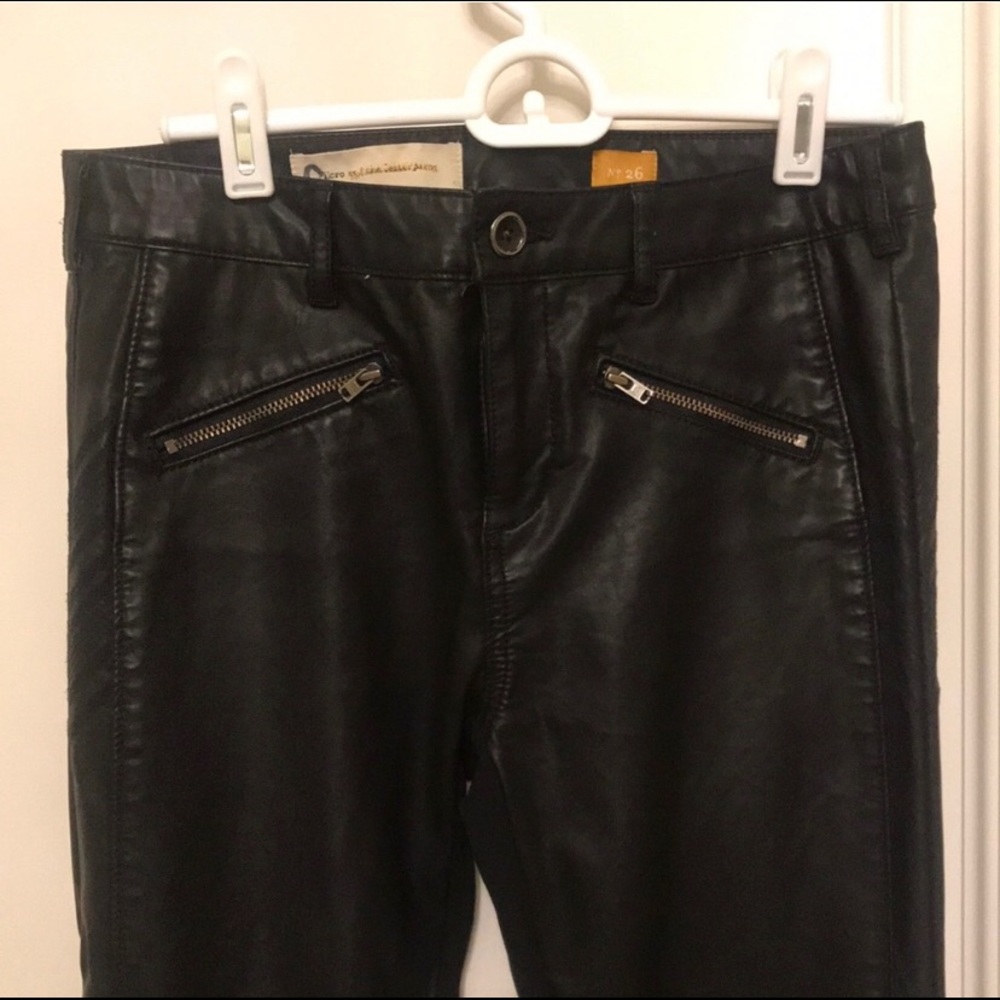 Faux leather pants